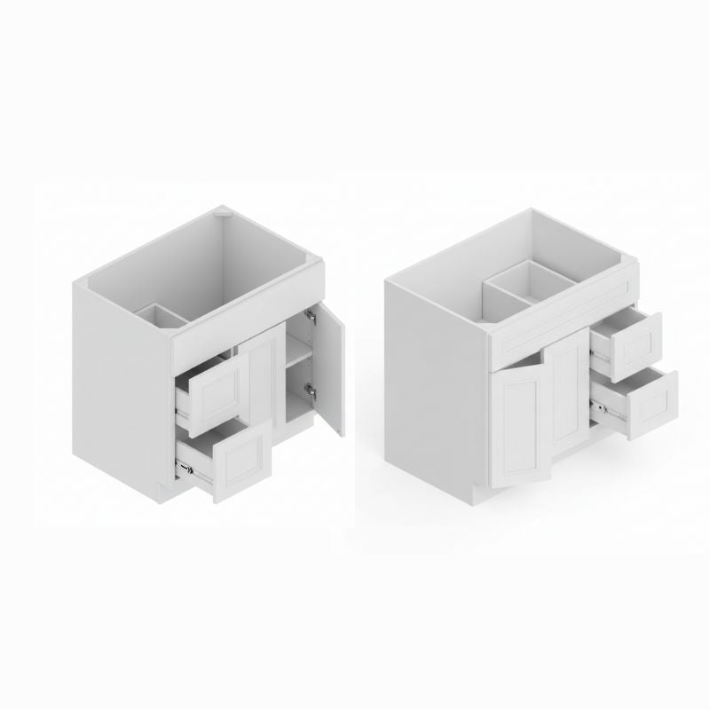 JWQ 36" Double Door & Double Drawer Vanity Cabinet - Quality Home Distribution