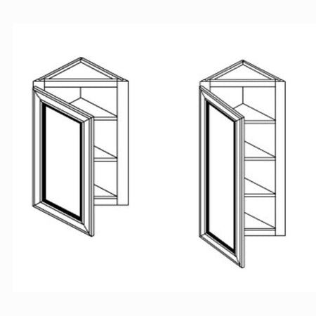 JWQ Wall Angle Corner Cabinet - Diagonal Corner Storage - Quality Home Distribution