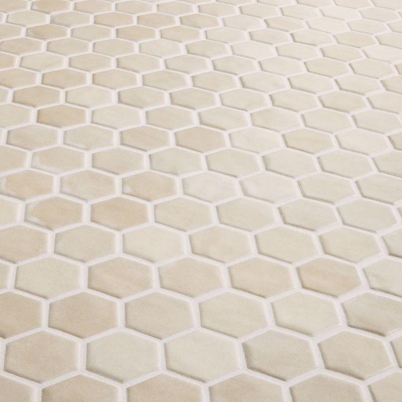 American Olean Almond Studio Haven Ceramic Tile - Hexagon Zoomed