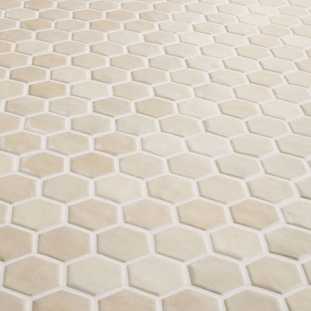 American Olean Almond Studio Haven Ceramic Tile - Hexagon Zoomed