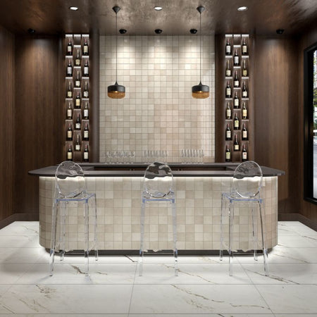 American Olean Almond Studio Haven Ceramic Tile - Square Lifestyle