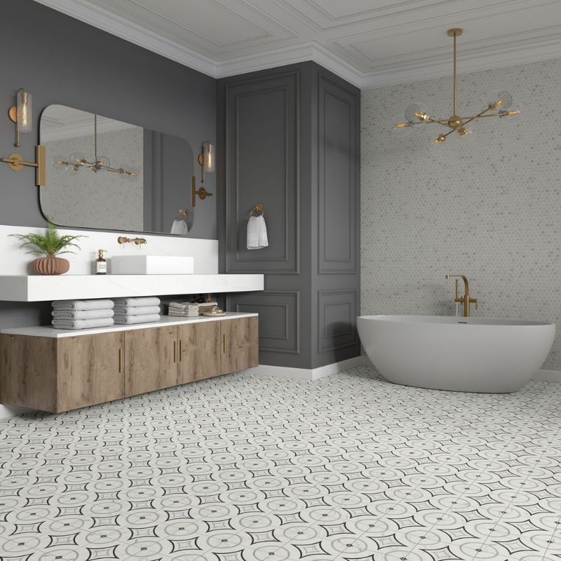 American Olean Belmont Marble-Look Porcelain Tile - Lifestyle 3