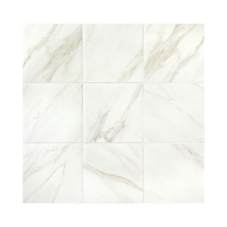 American Olean Bianco Carrara Marble-Look Porcelain Tile - Square