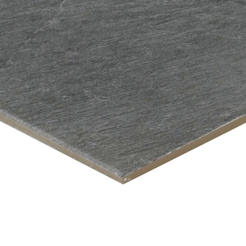 American Olean Charred Gray Constant Porcelain Tile - Rectangle Edge