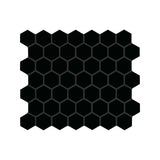 American Olean Color Story Mosaics Black Ceramic Tile - Hexagon