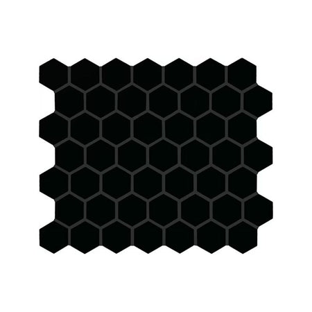 American Olean Color Story Mosaics Black Ceramic Tile - Hexagon