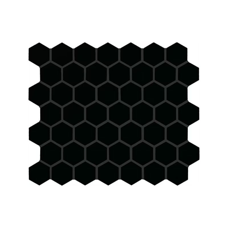 American Olean Color Story Mosaics Black Ceramic Tile - Hexagon