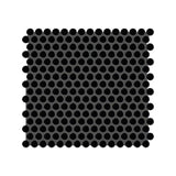 American Olean Color Story Mosaics Black Ceramic Tile - Penny Rounds