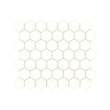 American Olean Color Story Mosaics Ice White Ceramic Tile - Hexagon