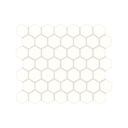 American Olean Color Story Mosaics Ice White Ceramic Tile - Hexagon
