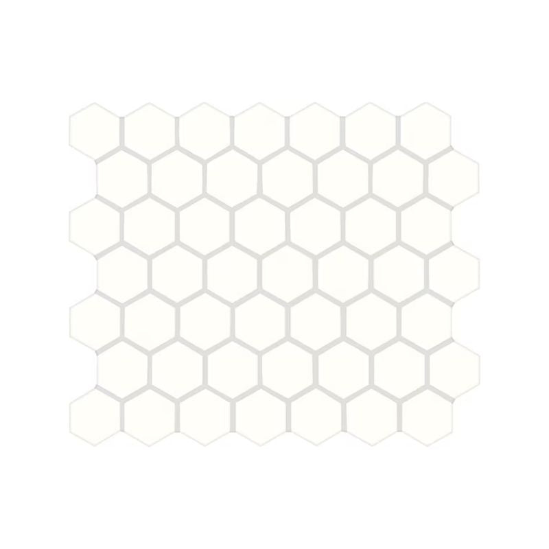 American Olean Color Story Mosaics Ice White Ceramic Tile - Hexagon