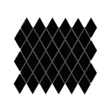 American Olean Color Story Mosaics Matte Black Ceramic Tile - Harlequin