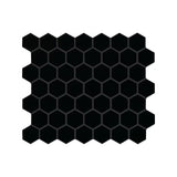 American Olean Color Story Mosaics Matte Black Ceramic Tile - Hexagon