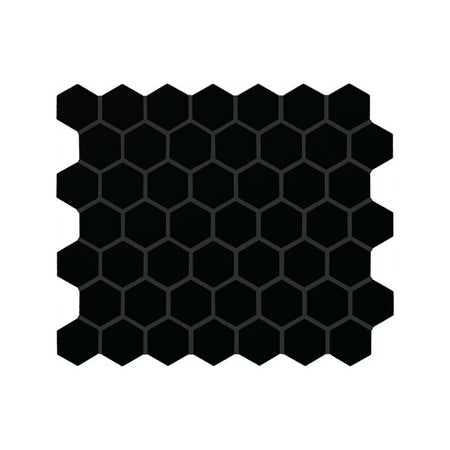 American Olean Color Story Mosaics Matte Black Ceramic Tile - Hexagon