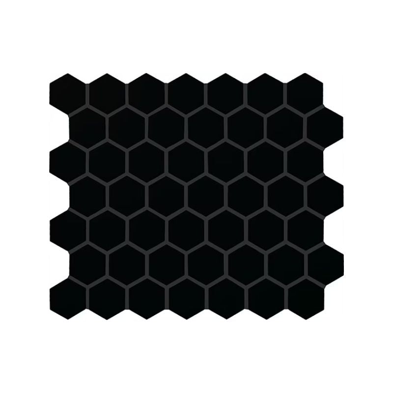 American Olean Color Story Mosaics Matte Black Ceramic Tile - Hexagon