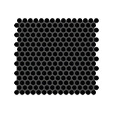 American Olean Color Story Mosaics Matte Black Ceramic Tile - Penny Rounds