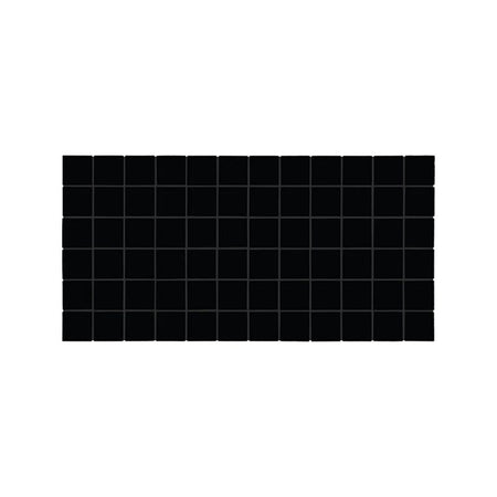 American Olean Color Story Mosaics Matte Black Ceramic Tile - Straight Joint