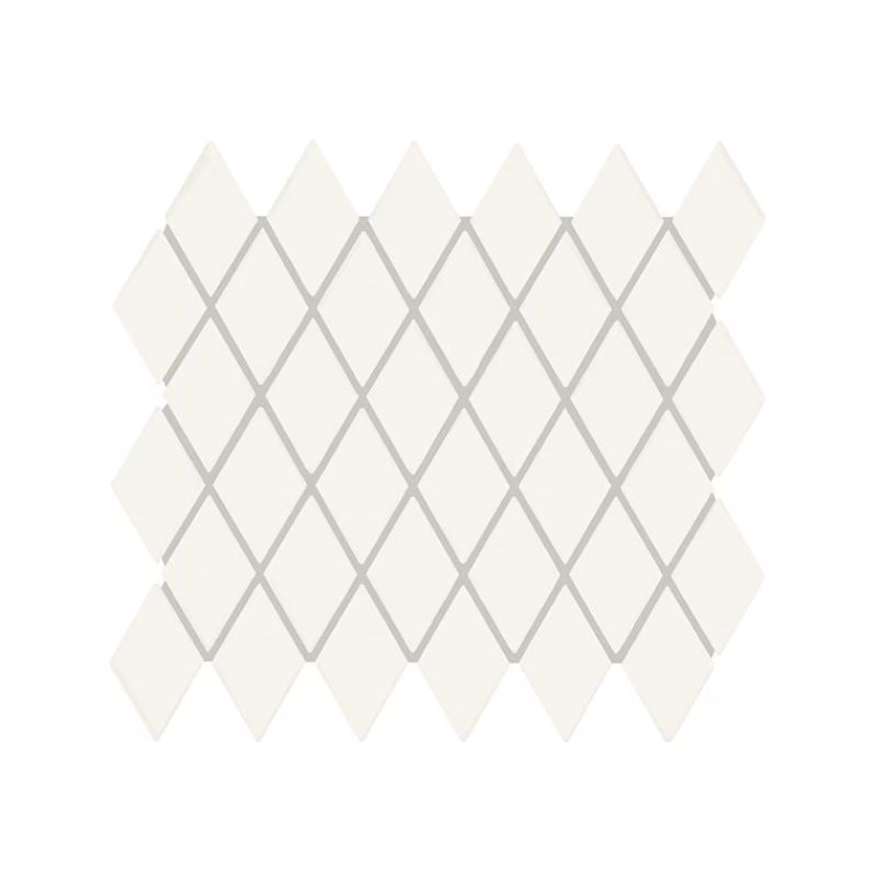 American Olean Matte Designer White Mosaic Tile - Harlequin