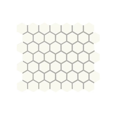 American Olean Matte Designer White Mosaic Tile - Hexagon