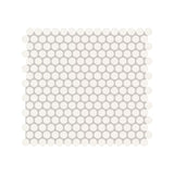 American Olean Matte Designer White Mosaic Tile - Penny Rounds