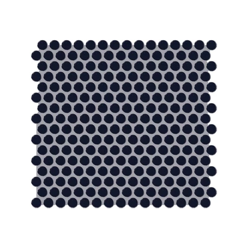 American Olean Color Story Mosaics Navy Ceramic Tile - Penny Rounds