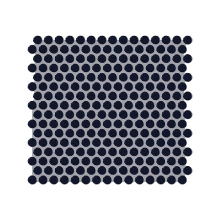 American Olean Color Story Mosaics Navy Ceramic Tile - Penny Rounds