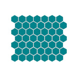 American Olean Color Story Mosaics Peacock Blue Ceramic Tile - Hexagon