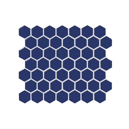 American Olean Color Story Mosaics Sapphire Sky Ceramic Tile - Hexagon