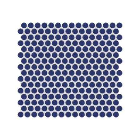 American Olean Color Story Mosaics Sapphire Sky Ceramic Tile - Penny Rounds