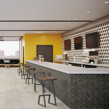 American Olean Color Story Mosaics White, Black & Balance Matte Tile - Lifestyle 2