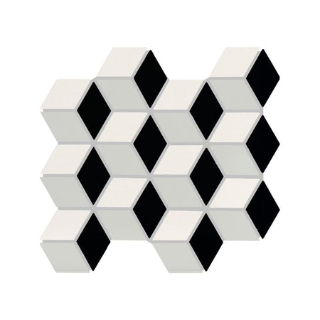American Olean Color Story Mosaics White, Black & Balance Matte Tile