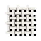 American Olean Color Story Mosaics White & Black Matte Tile - Basketweave