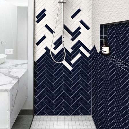 American Olean Color Story Wall Ice White Ceramic Tile - Lifestyle