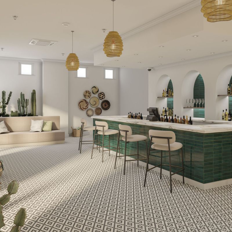 American Olean Conrad Brick Siren Ceramic Wall Tile - Lifestyle