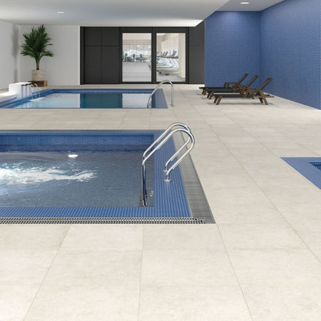 American Olean Historic Limestone Tradition Tile - Lifestyle (Swimming Pool)