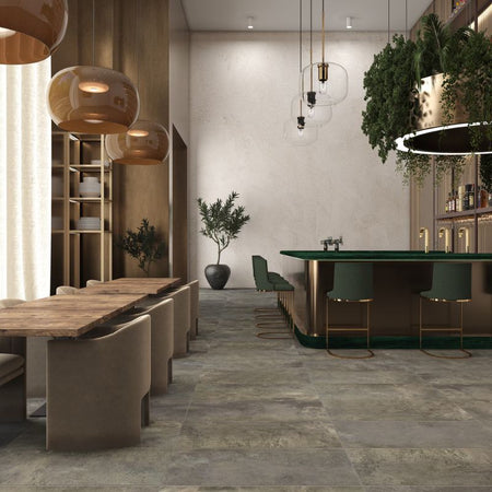 American Olean Lead Urban Essence Concrete-Look Tile - Rectangle Lifestyle 3