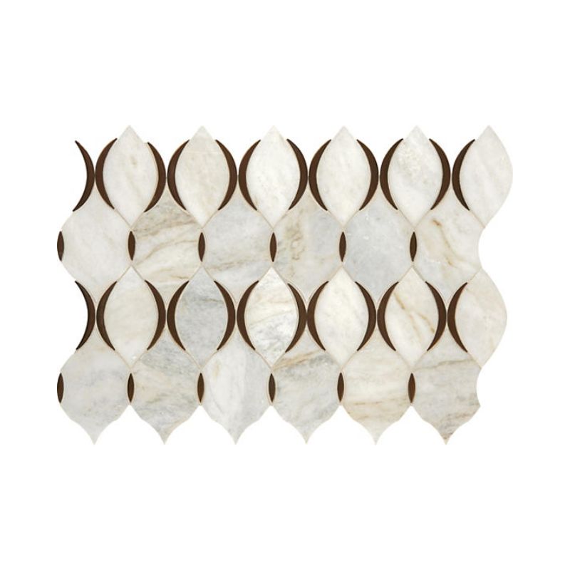 American Olean Lumen White Blend Mosaic Tile