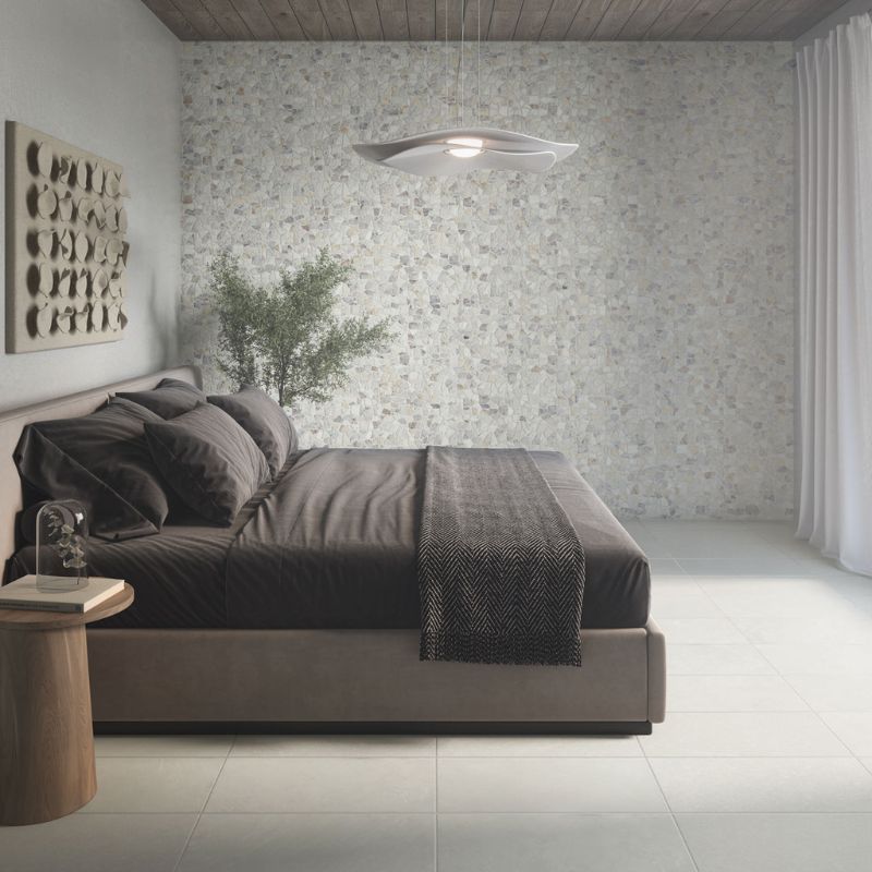 American Olean Lumen White Natural Stone Tile - Lifestyle