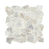 American Olean Lumen White Natural Stone Tile - River pebble