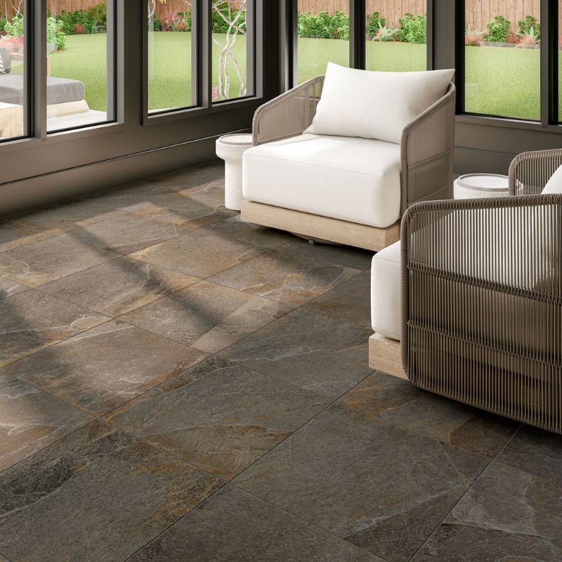 American Olean Mahogany Constant Porcelain Tile - Square Lifestyle