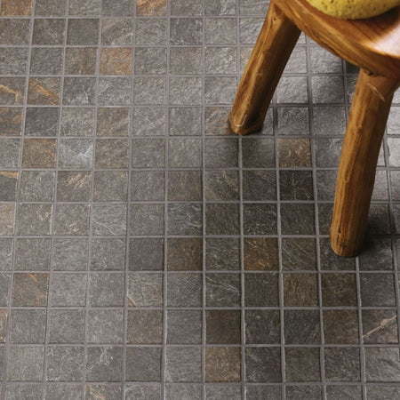 American Olean Mahogany Constant Porcelain Tile - Straight Joint Lifestyle