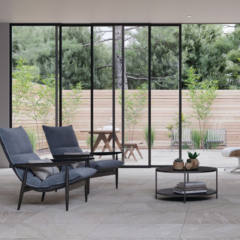 American Olean Montesano Light Gray Stone Tile - Lifestyle (1)