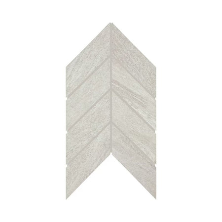 American Olean Montesano White Stone-Look Porcelain Tile - Chevron