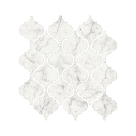 American Olean Mythique Marble Altissimo Matte Arabesque Porcelain Mosaic Tile