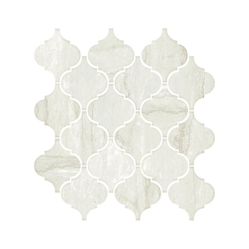 American Olean Mythique Marble Botticino Matte Arabesque Porcelain Mosaic Tile