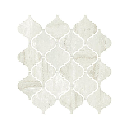 American Olean Mythique Marble Botticino Matte Arabesque Porcelain Mosaic Tile