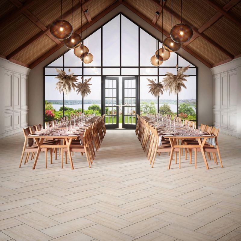 American Olean Mythique Marble Botticino Tile - Lifestyle (Event)