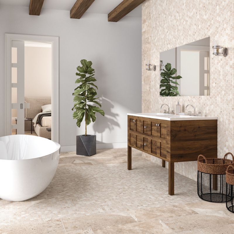 American Olean Rochester Beige Stone-Look Tile - Lifestyle