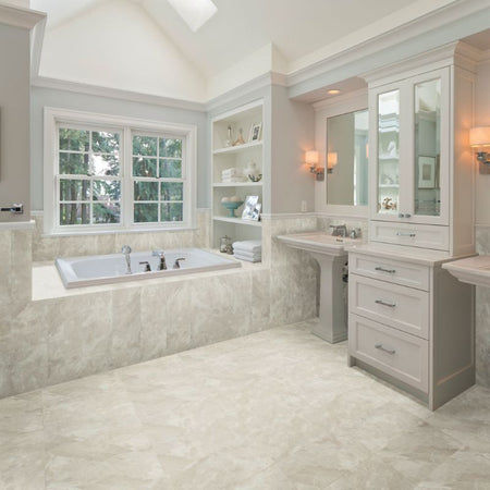 American Olean Silver Marble Marble-Look Porcelain Tile - Square Lifestyle 3