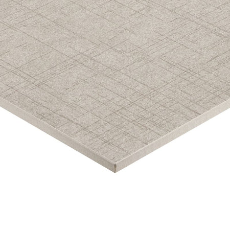 American Olean Stitchmark Bouclé Cream Fabric-Look Porcelain Tile - Edge Close Up